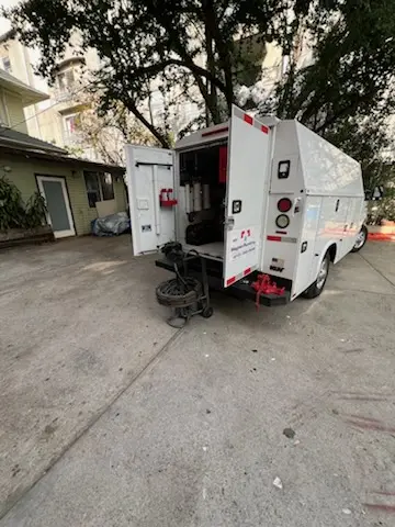Magnet Plumbing service vehicle on-site for Water Heater Repair in Falcons Lair